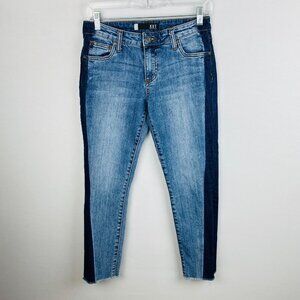 Kut From The Kloth Jeans Women's Size 0 Reese Ankle Straight Leg Colorblock